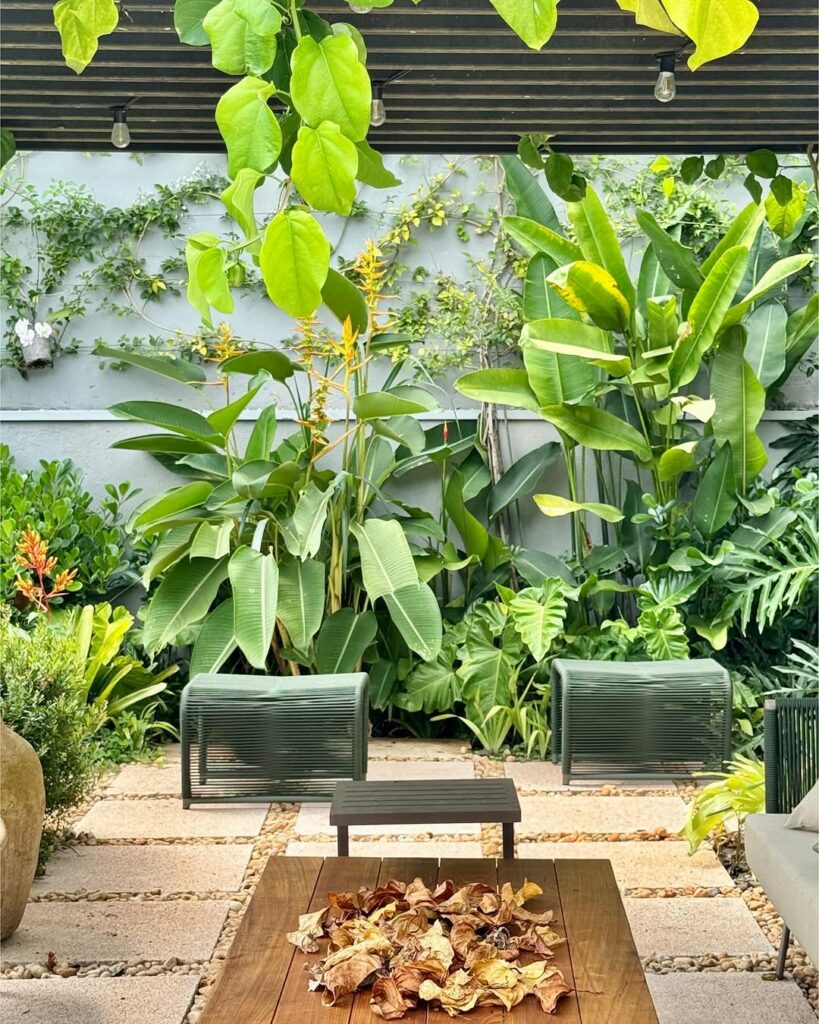Jardim tropical minimalista: como criar ambientes naturais com elegância e simplicidade