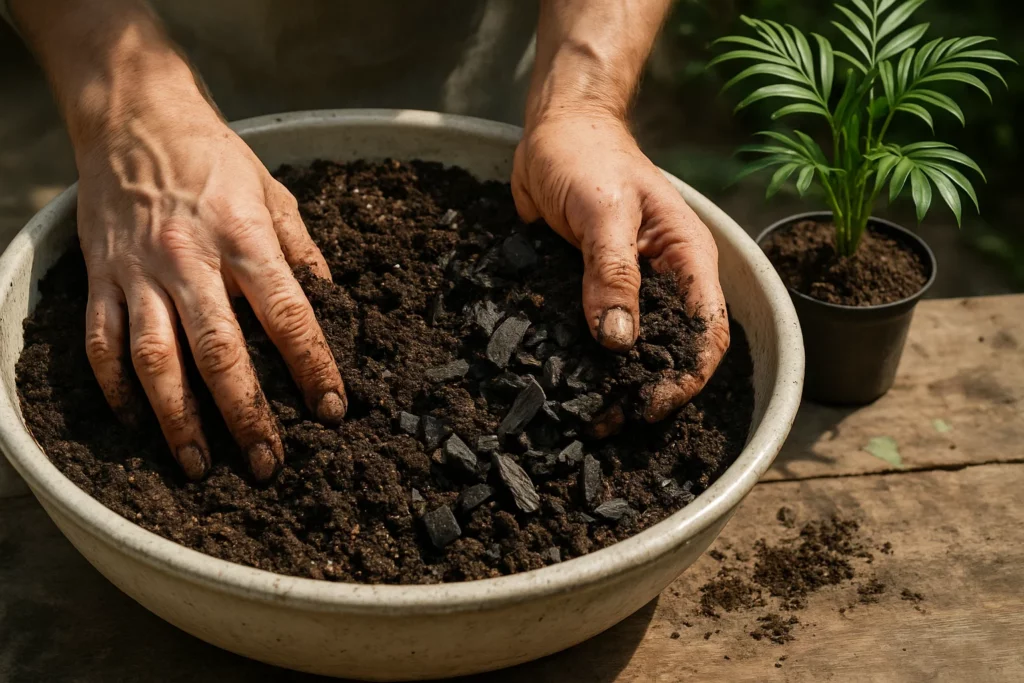 Como usar carvão ativado no substrato para proteger suas plantas de fungos e pragas