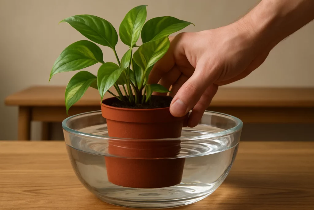 O truque da rega por imersão: quando usar e como salvar suas plantas a tempo