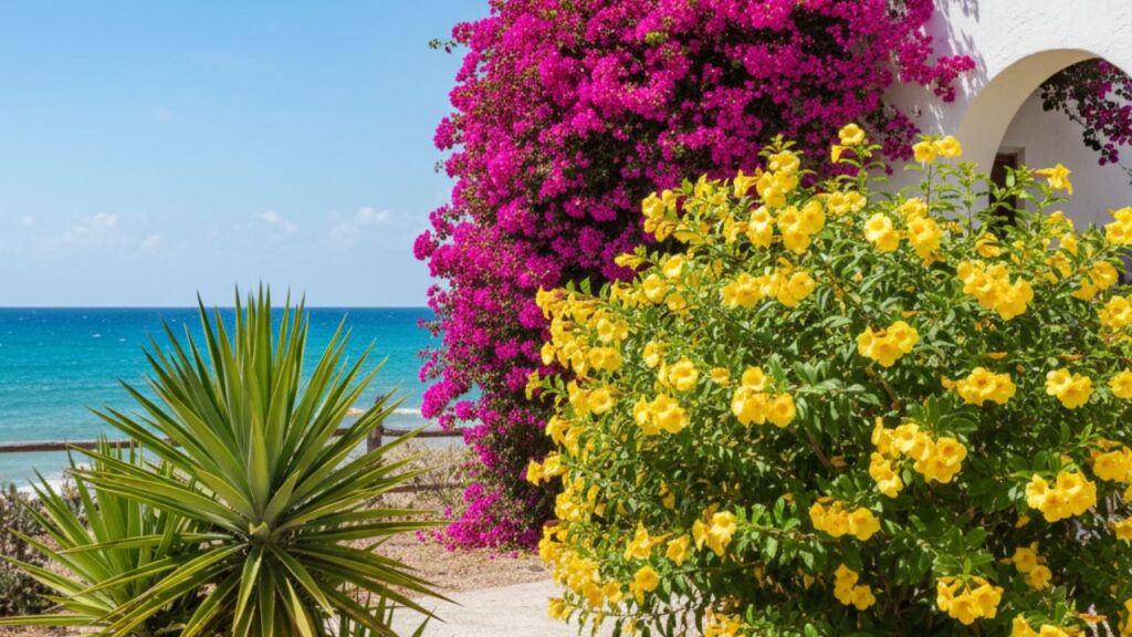 Essas plantas convivem bem com a maresia e são resistentes em áreas litorâneas