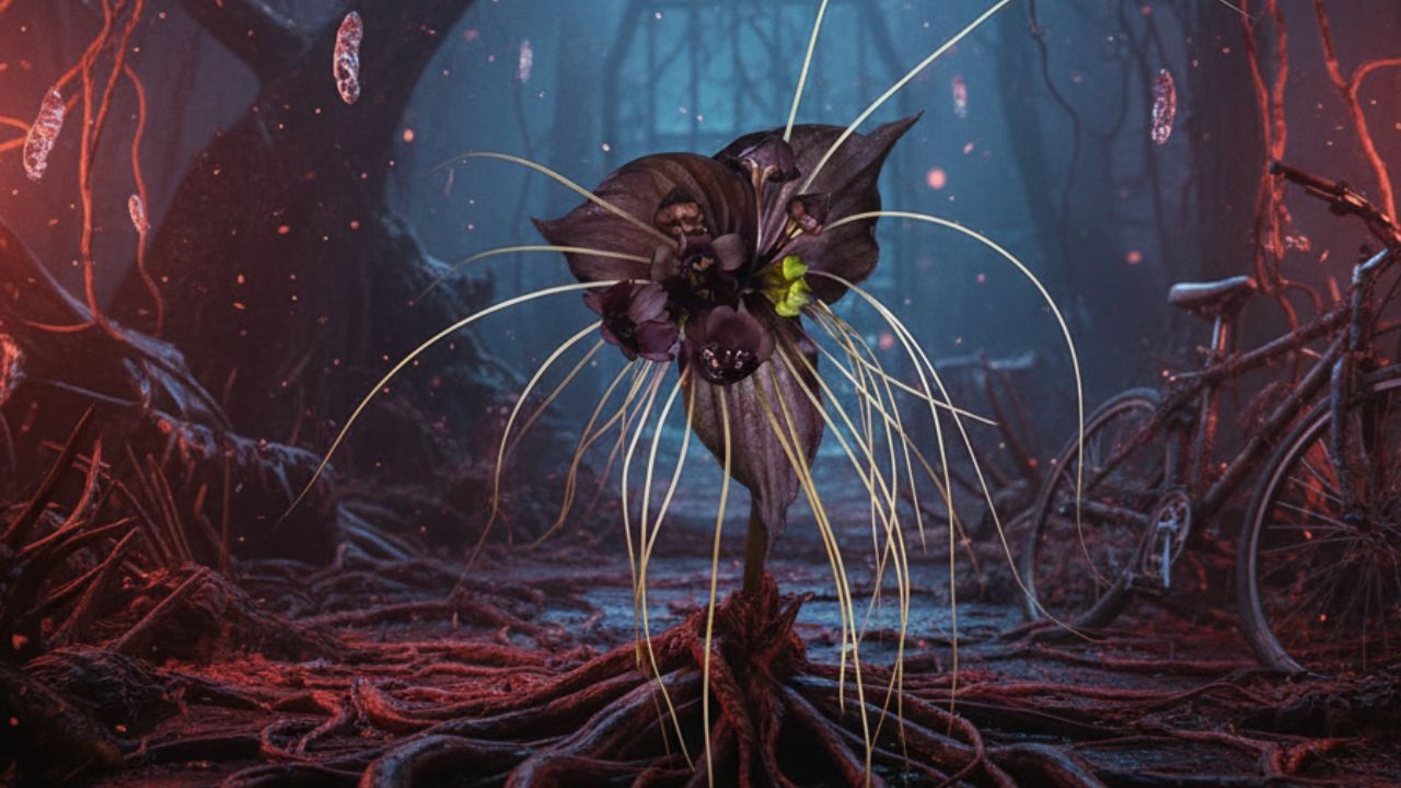 Flor-morcego: a exótica Tacca chantrieri que parece ter saído do Mundo Invertido de Stranger Things